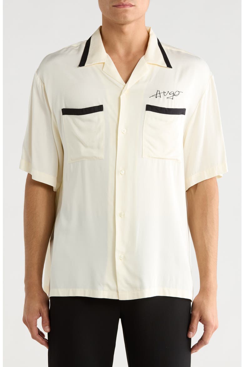 Efino Short Sleeve Button-Up Shirt, Main, color, WHISPER WHITE