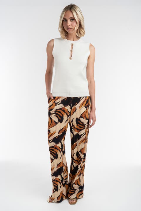 Knit Top With Embellish Trims