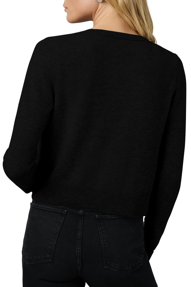 The Dani Crop Cashmere Cardigan, Alternate, color, BLACK