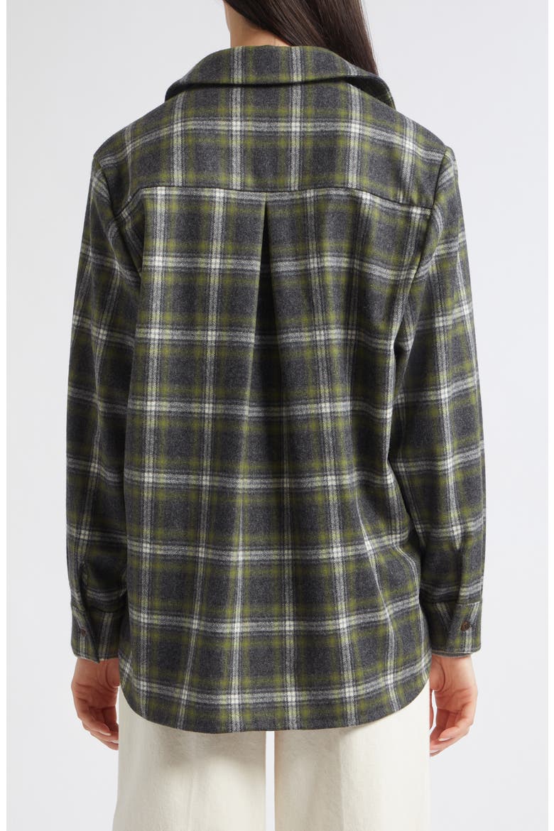 Clanlass Plaid Overshirt, Alternate, color, GREEN PLAID