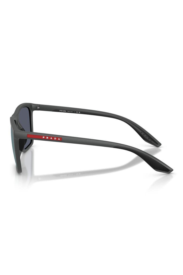 56mm Pillow Sunglasses, Alternate, color, RUBBERED GREY / BLUE VIOLET
