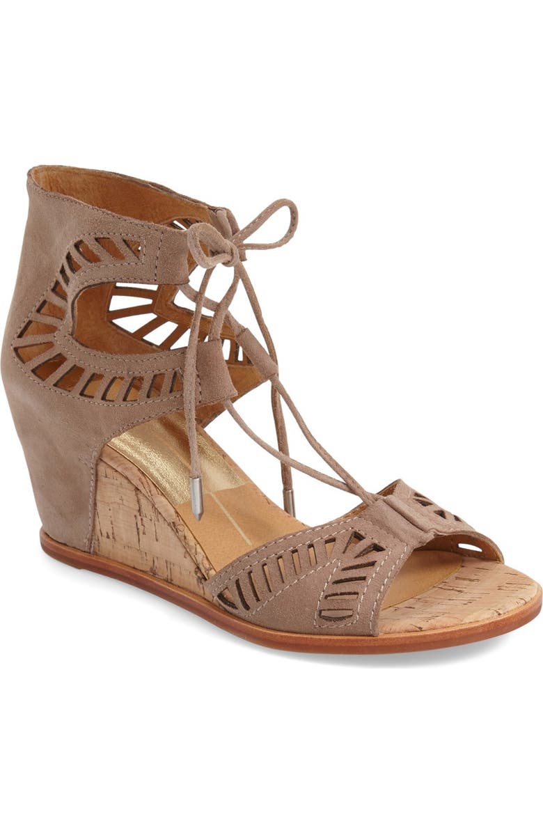 Dolce Vita 'Linsey' Lace-Up Wedge Sandal, Main, color,