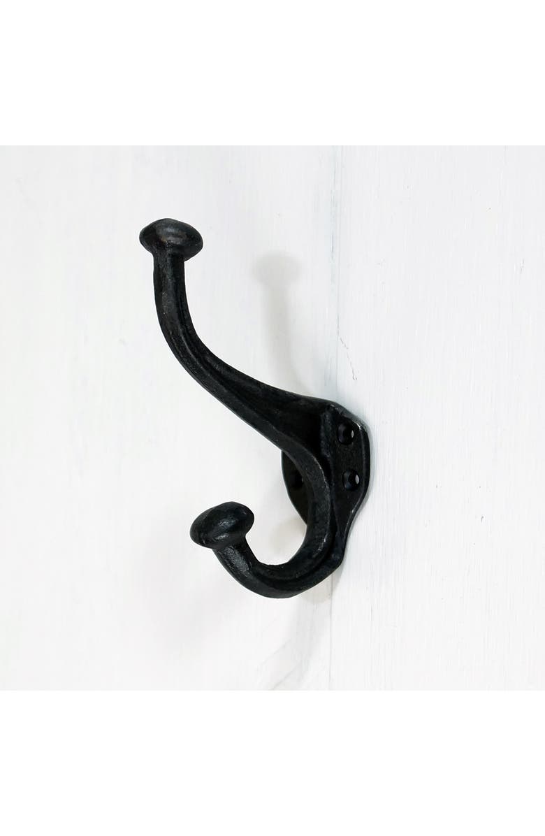 VIP Home and Garden VIP Metal 7.5 in. Black Classic Wall Hook, Alternate, color, Black
