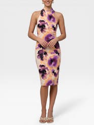 RACHEL Rachel Roy Harland Crossover Halter Midi Dress