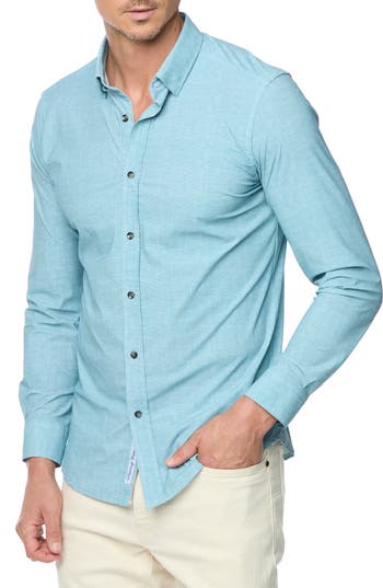 Robert Graham Renley Tailored Fit Solid Button-up Shirt In Blue