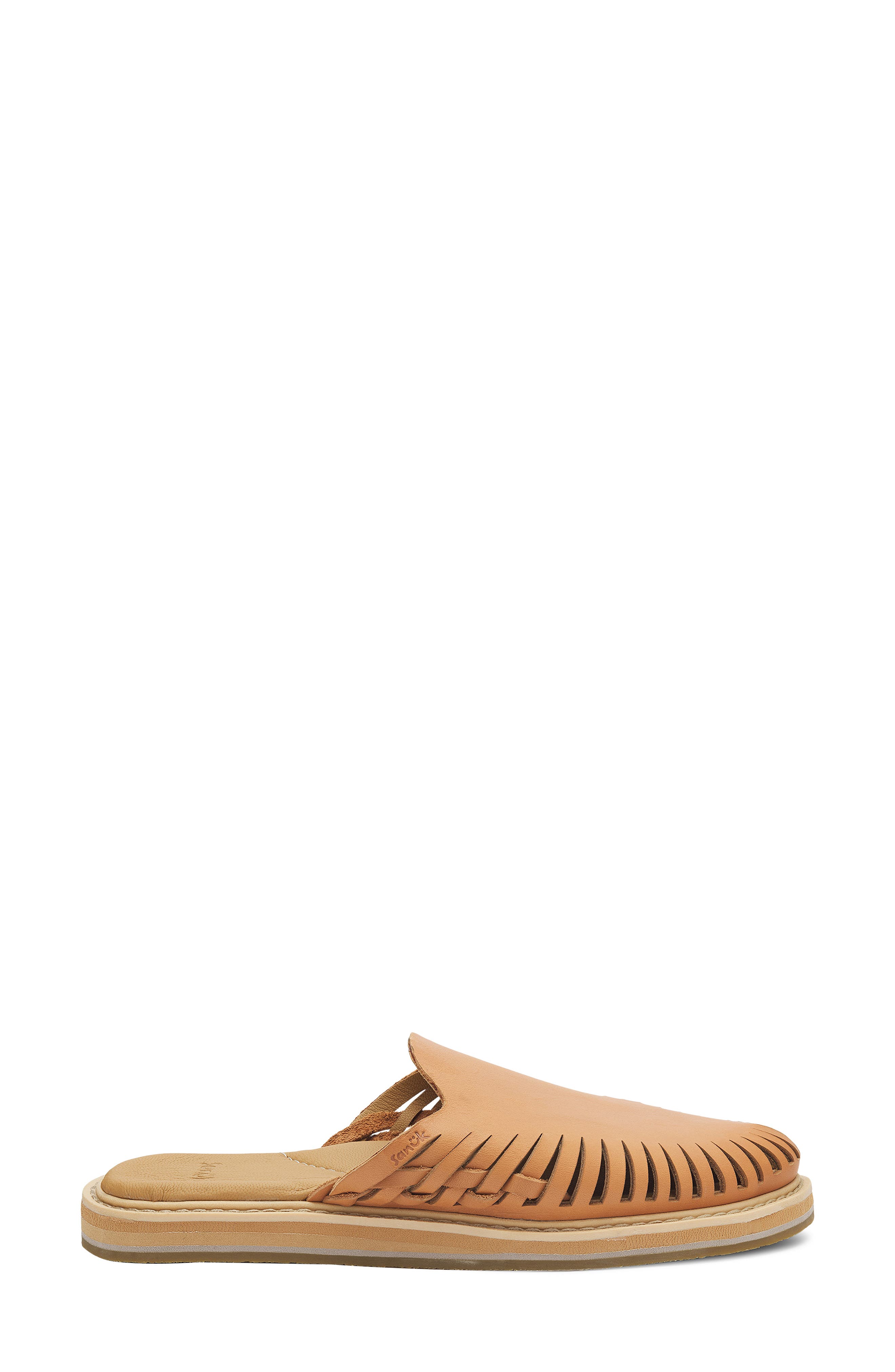 You Got My Back Woven Leather Mule, Alternate, color, TAN