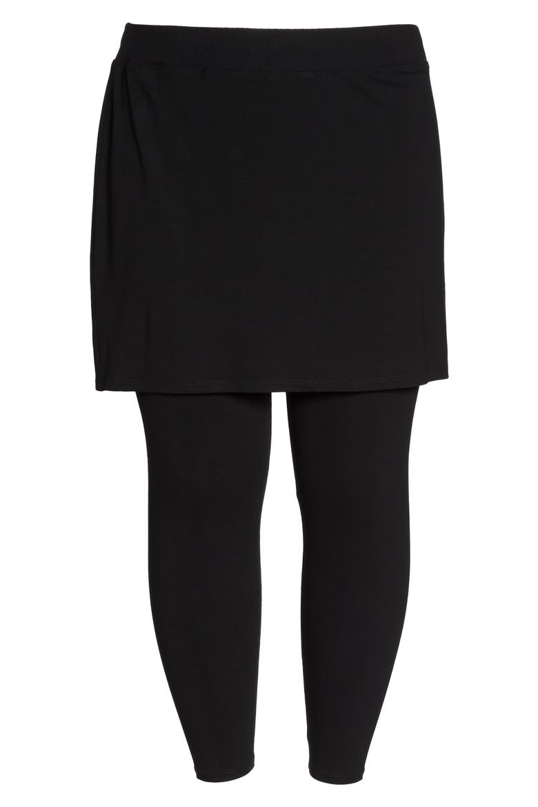 Skirted Leggings, Main, color, BLACK