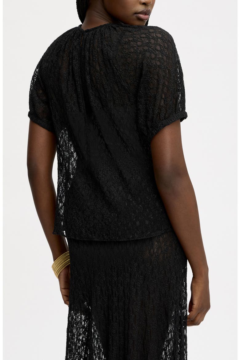 Semisheer Stretch Lace Top, Alternate, color, TRUE BLACK