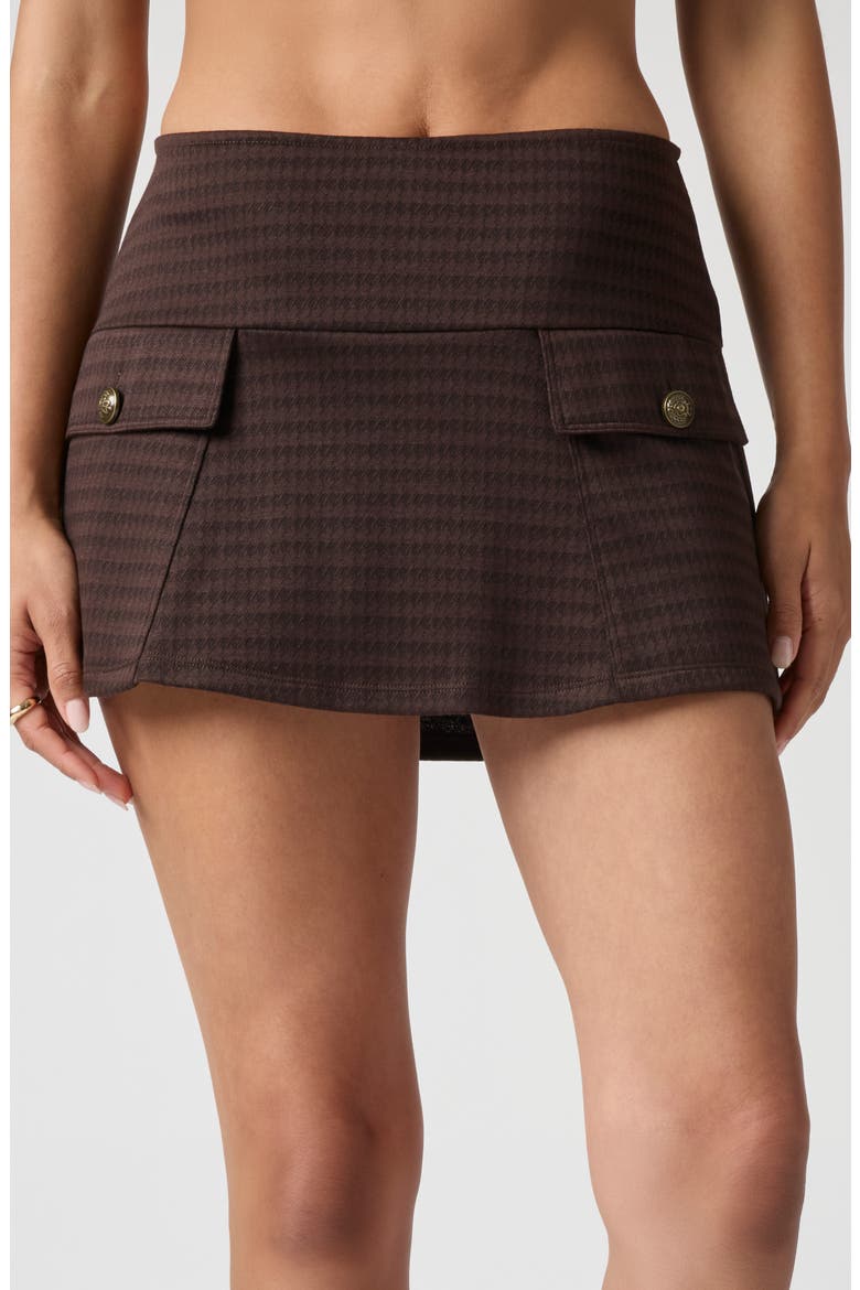 Houndstooth Miniskort, Alternate, color, BRN HOUNDSTOOTH