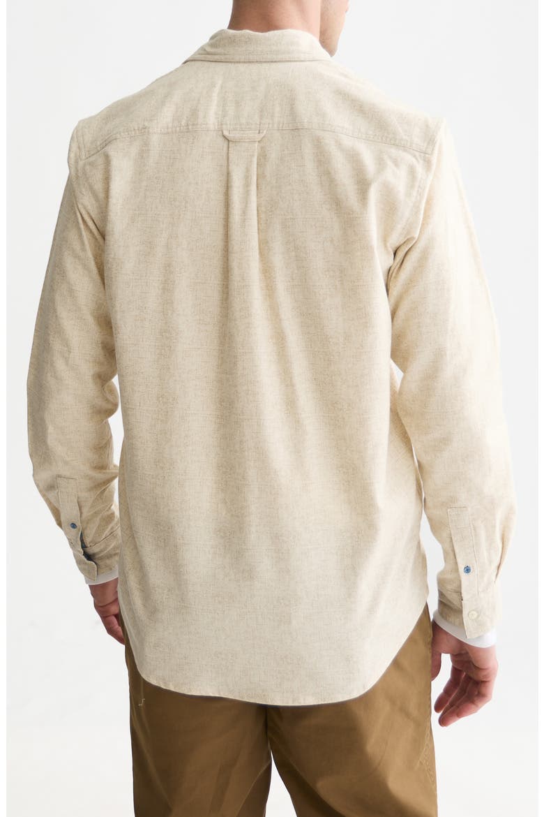 Regular Fit Mélange Button-Up Shirt, Alternate, color, EGGNOG