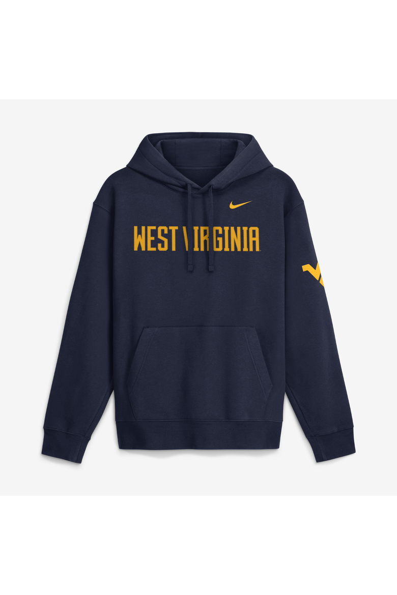 Men's Nike  Navy West Virginia Mountaineers 2026 Sideline Club Fleece Hoodie, Main, color, Navy