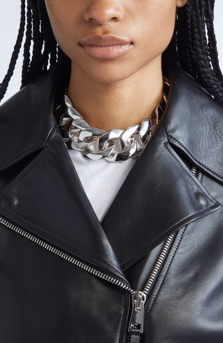 Givenchy Large Chain Link Necklace, Alternate, color, Silvery