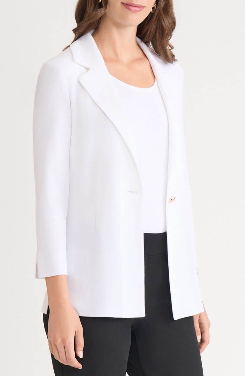 Ming Wang Three Quarter Sleeve High-Low Blazer, Alternate, color, 
