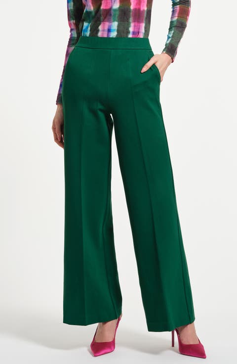 Wide Leg Ponte Pants