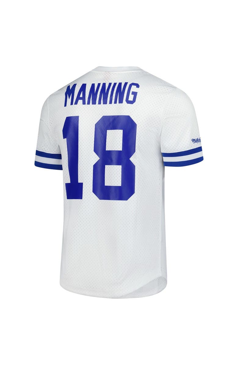 Mitchell & Ness Men's Mitchell & Ness Peyton Manning White Indianapolis Colts Retired Player Name & Number Mesh Top, Alternate, color, White