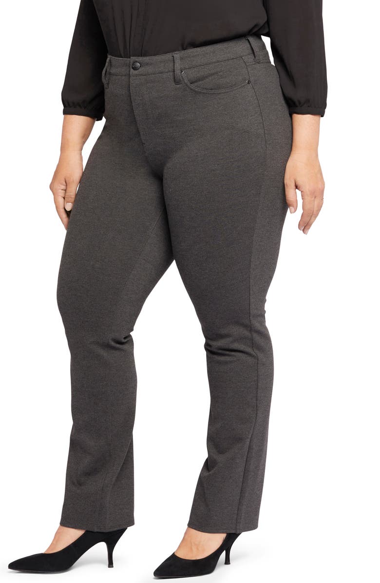 NYDJ Marilyn Straight Leg Pants, Alternate, color, Charcoal Heathered