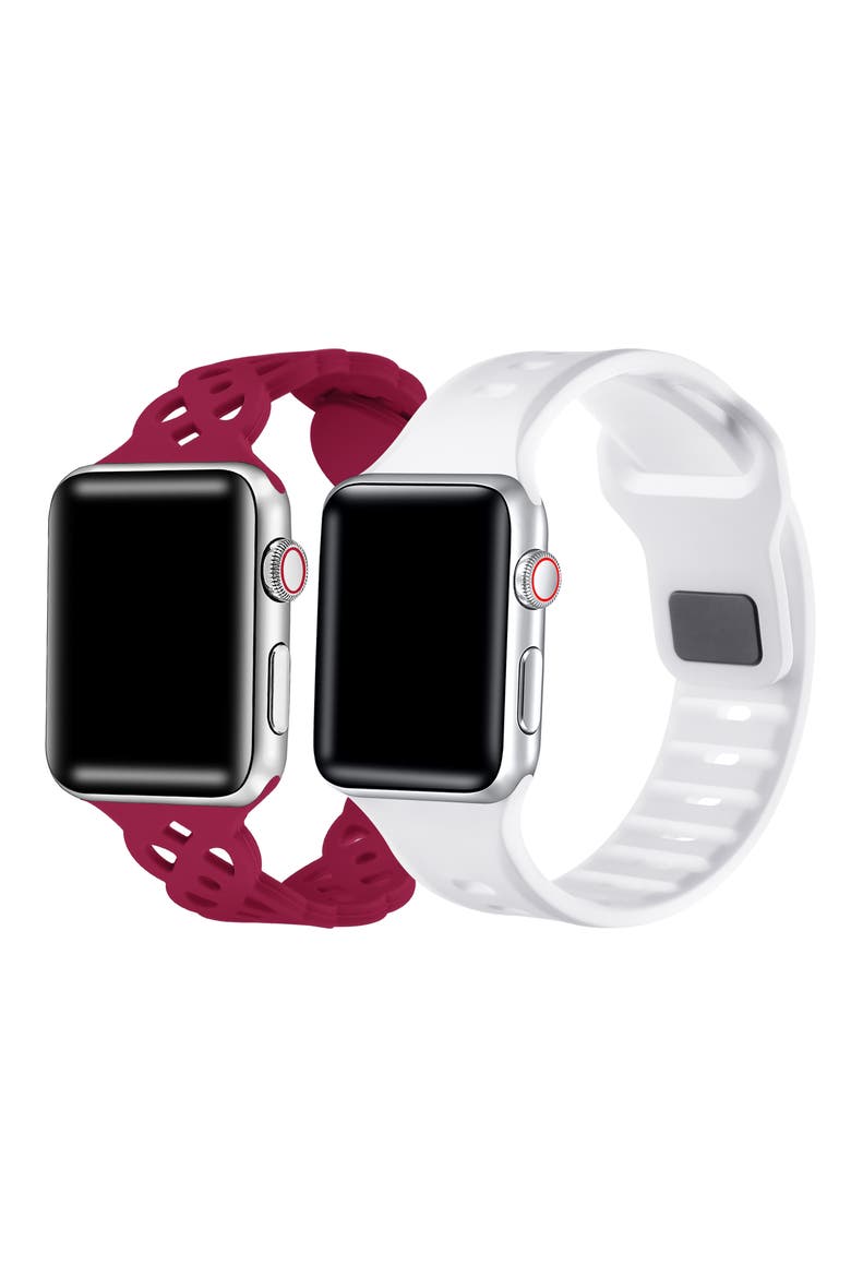 Assorted Lace Silicone 2-Pack Apple Watch® Watchbands, Main, color, ASSORTED