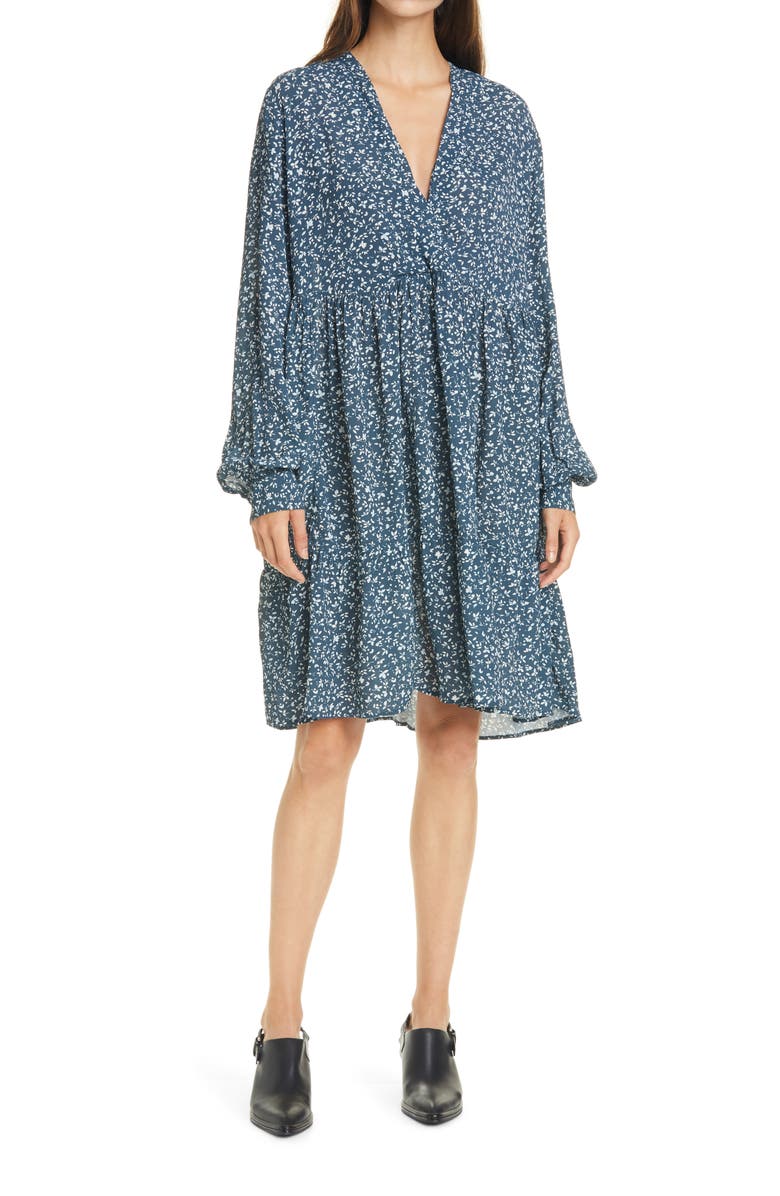 Samsøe Samsøe Mori Calico Long Sleeve Dress, Main, color,