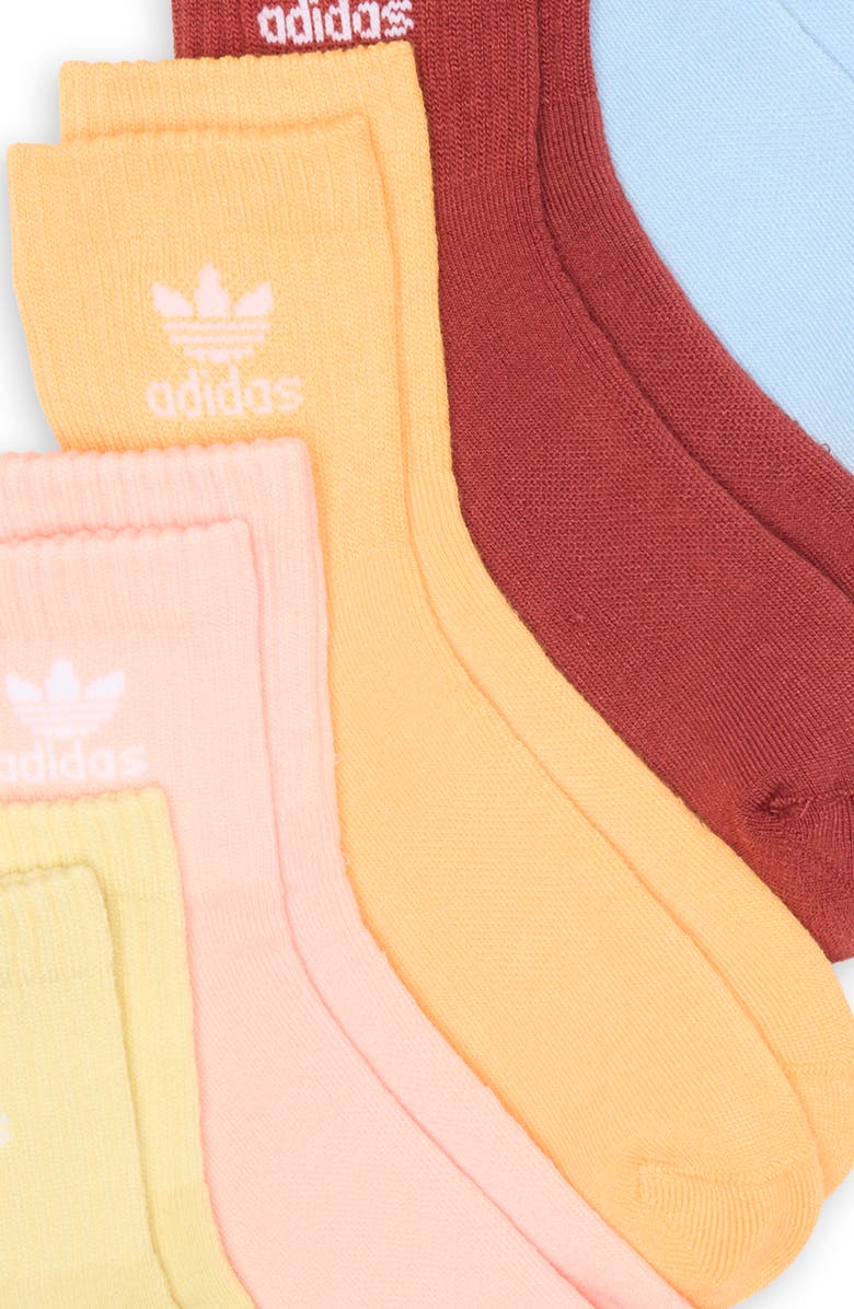 adidas Originals Trefoil 6-Pack Quarter Socks, Alternate, color, 