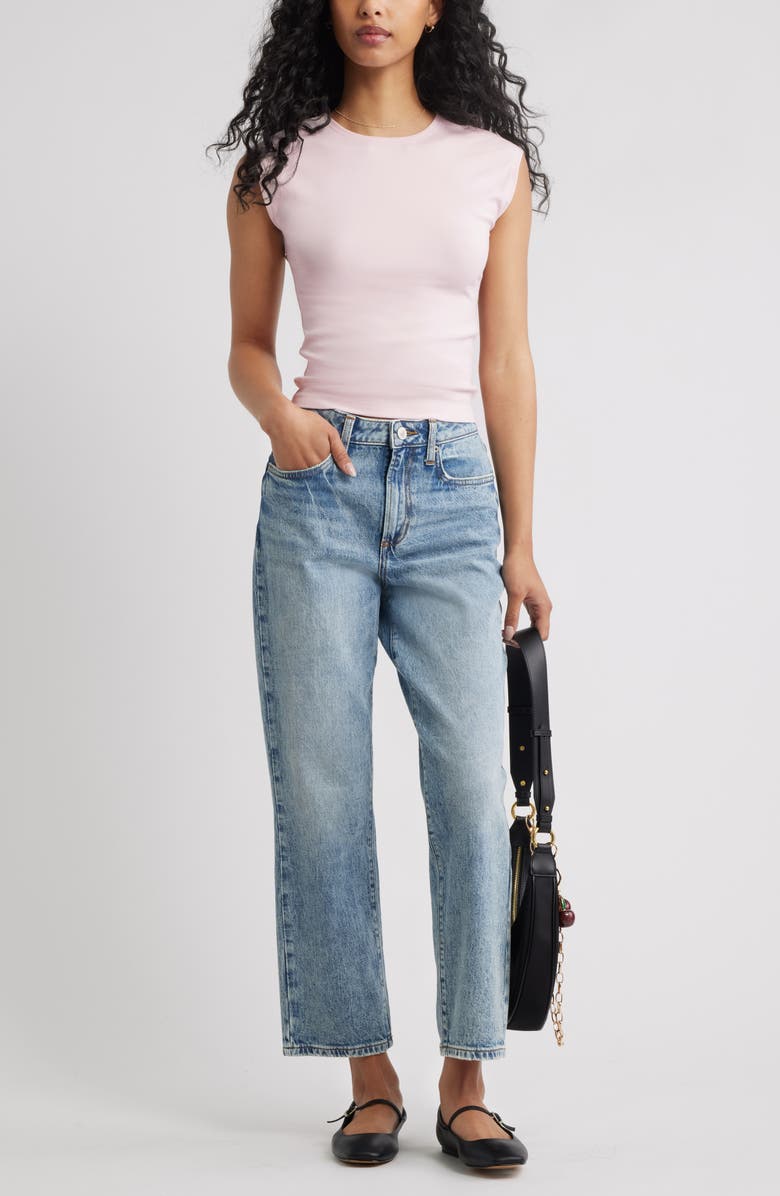 BP. Rib Cap Sleeve T-Shirt, Alternate, color, Pink Balm