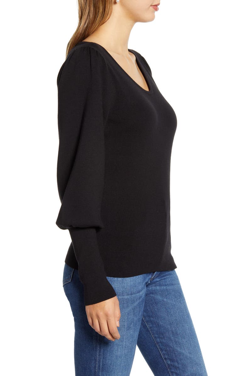 Rachel Parcell Juliet Sleeve Sweater, Alternate, color,