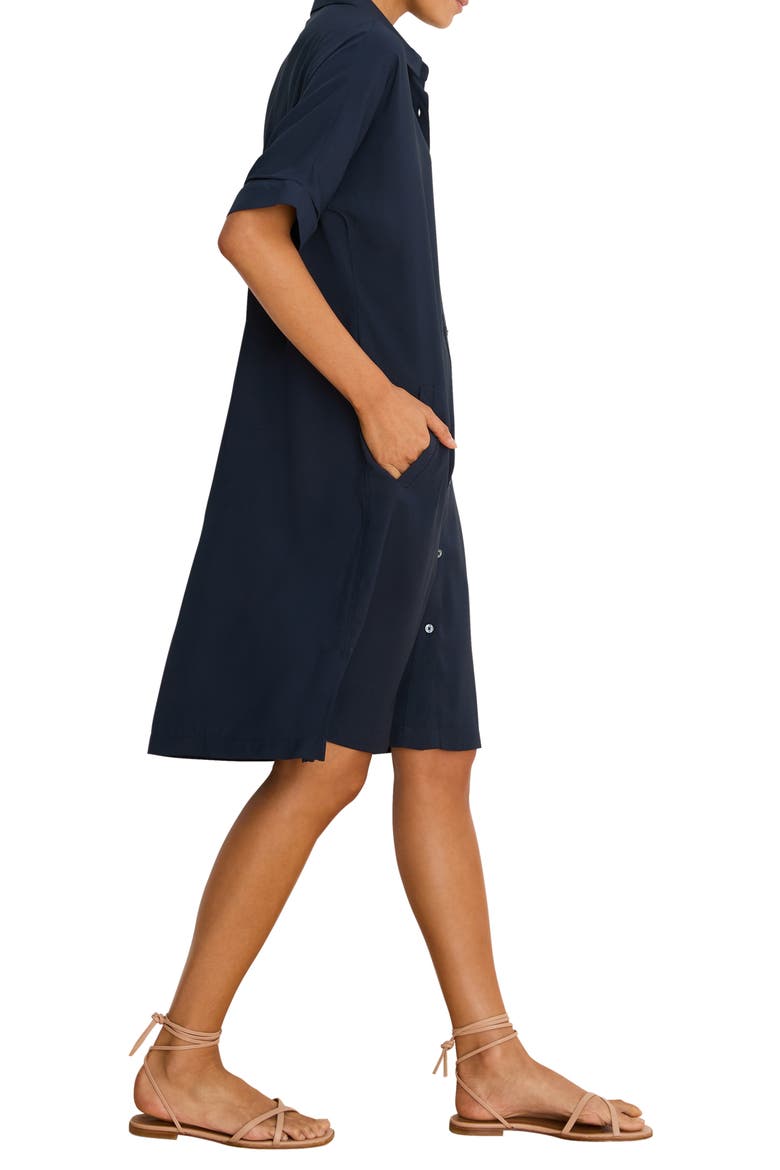 Devon Button-Up Dress, Alternate, color, DARK INDIGO