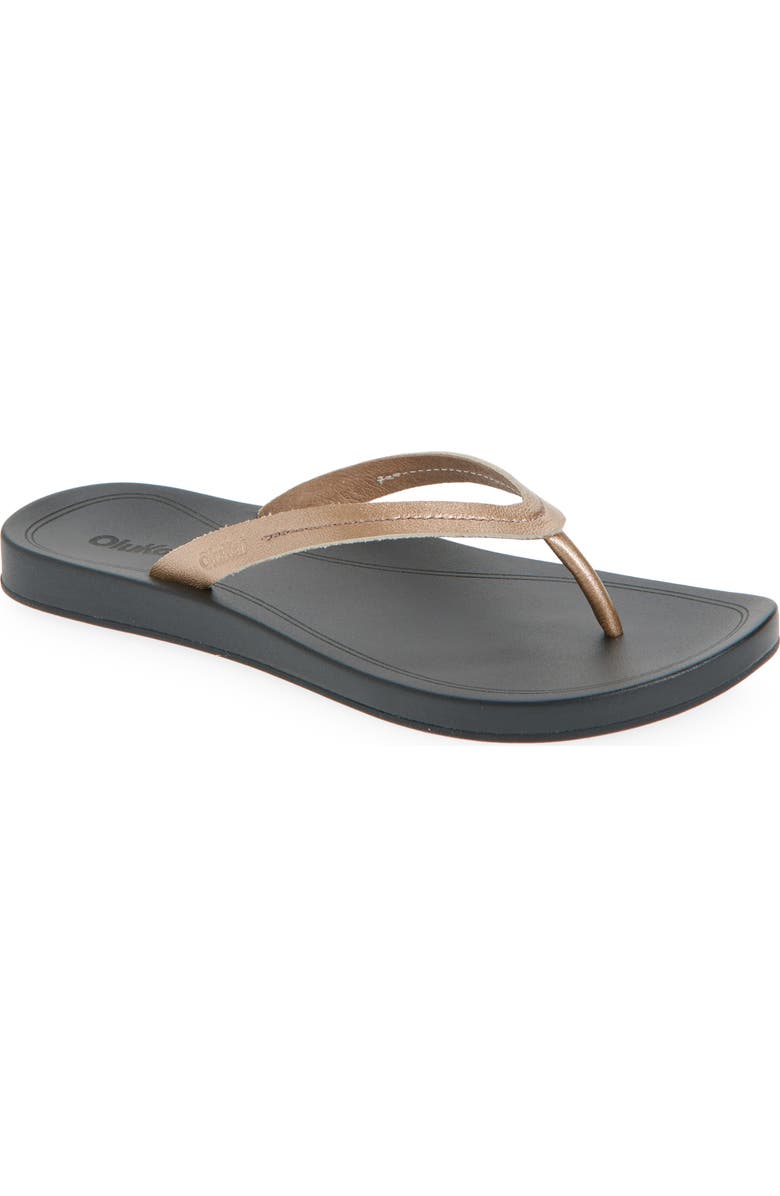 OluKai Lalahi Flip Flop, Main, color, Copper / Lava Rock
