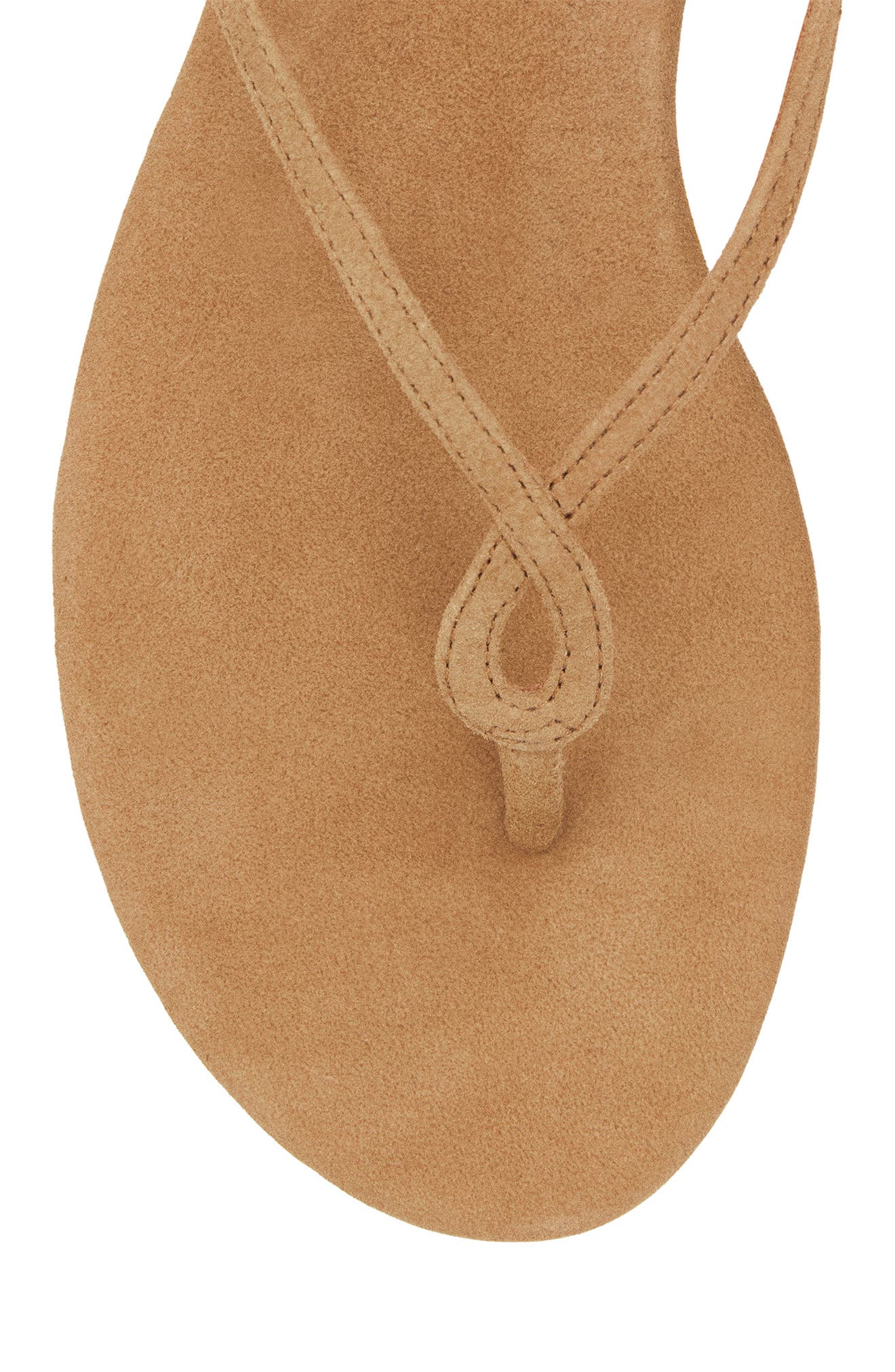Luna Flat Sandal, Alternate, color, PEANUT BUTTER SUEDE