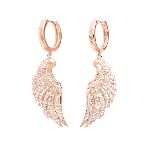 Angel Wing Pave Earrings