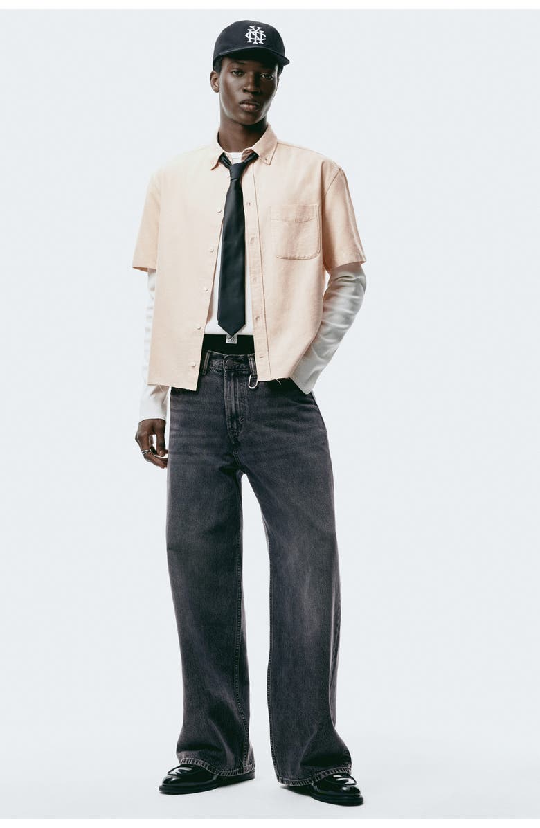 H&M Wide Jeans, Alternate, color, Denim Gray