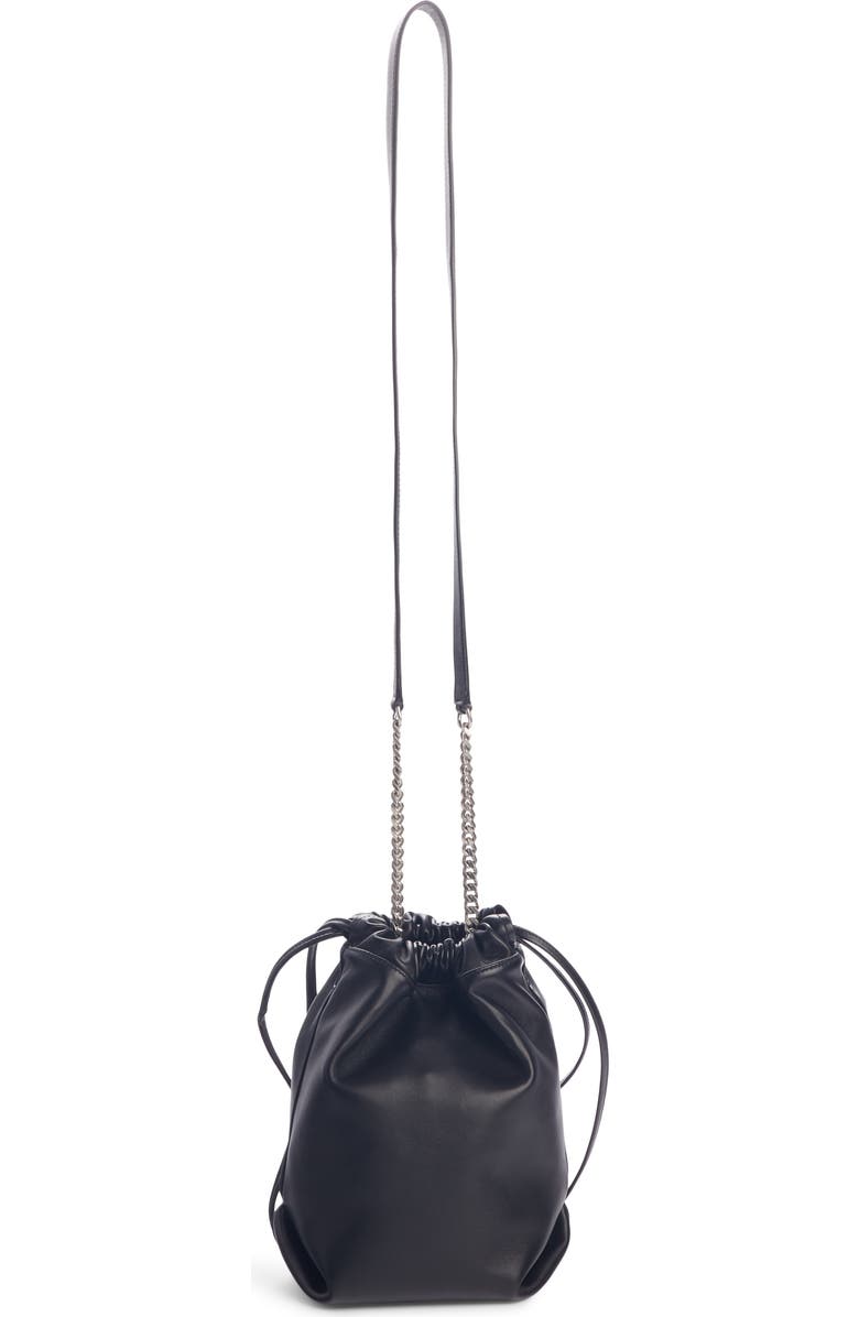 Saint Laurent Small Teddy Leather Bucket Bag, Alternate, color,