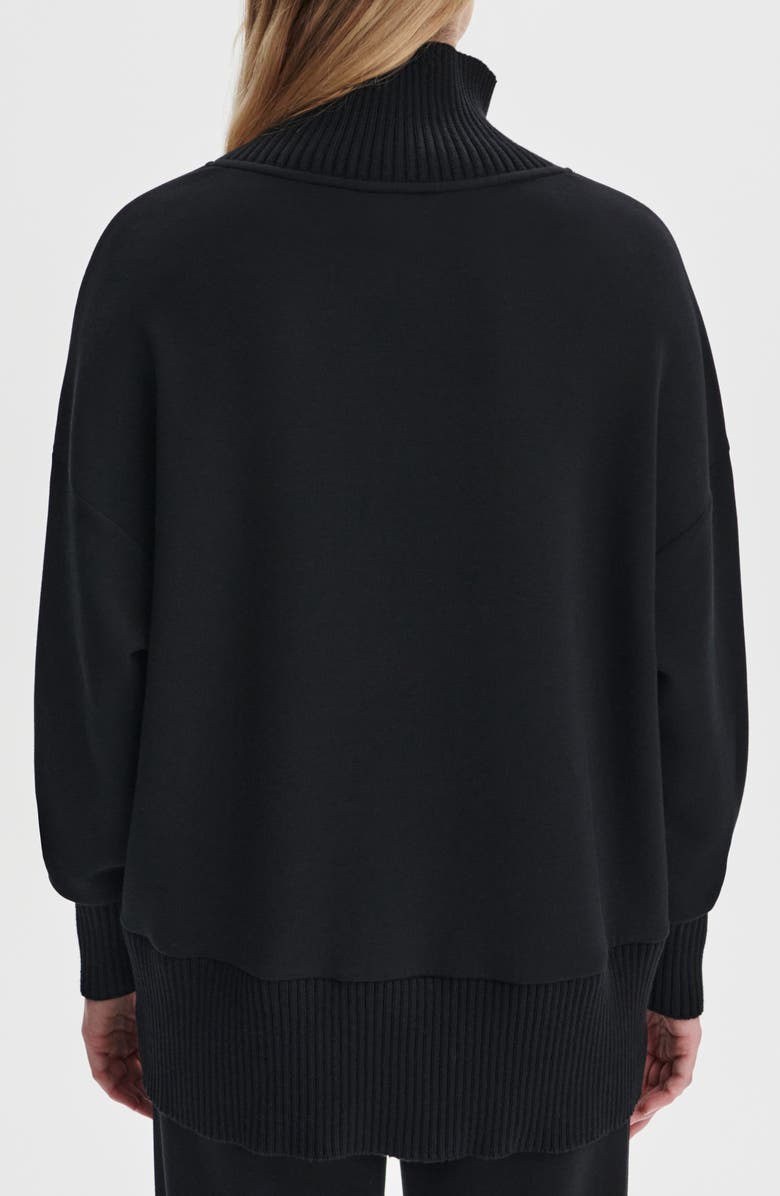 Varley Barker Turtleneck Sweatshirt, Alternate, color, Black