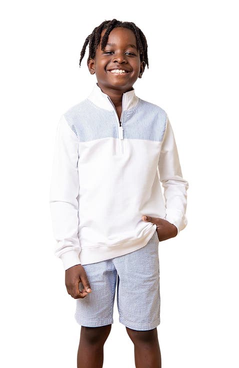 Boys' Organic Cotton Seersucker Short, Kids