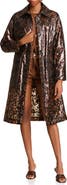 Avec Les Filles Leopard Print Rain Trench Coat