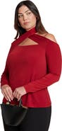 ELOQUII Cross Front Cut Out Top