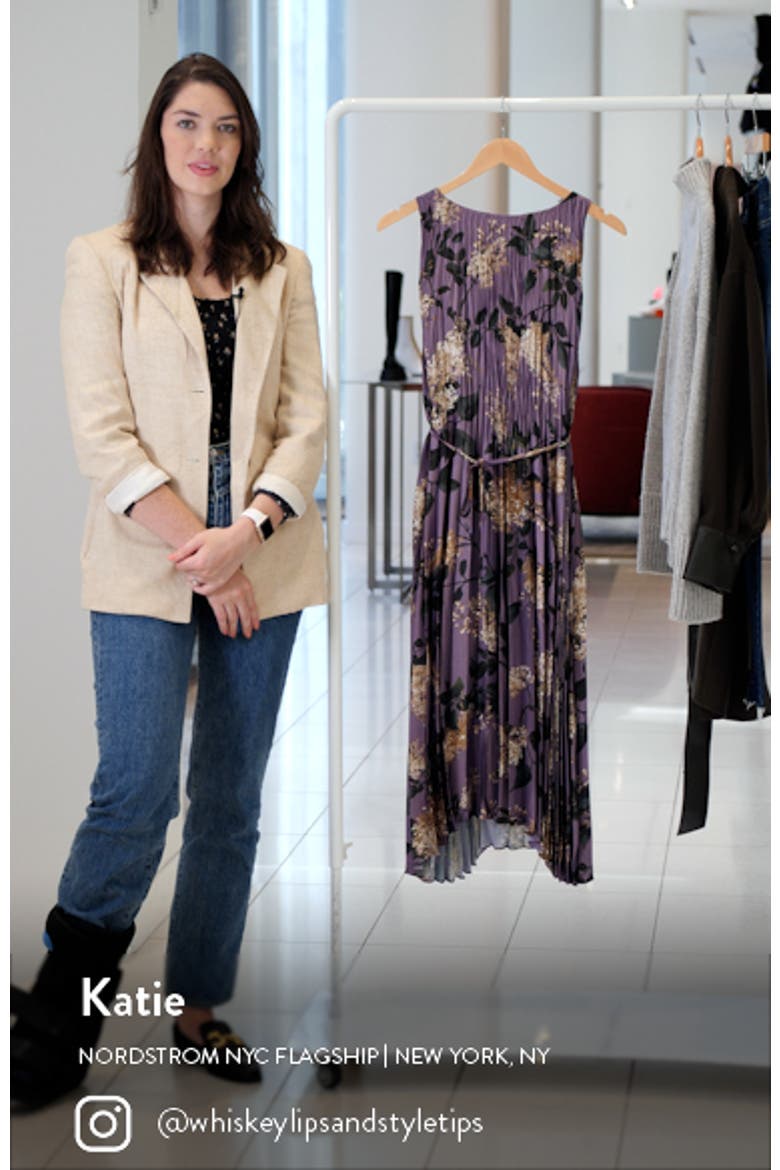 Lilac Plissé Sleeveless Maxi Dress video