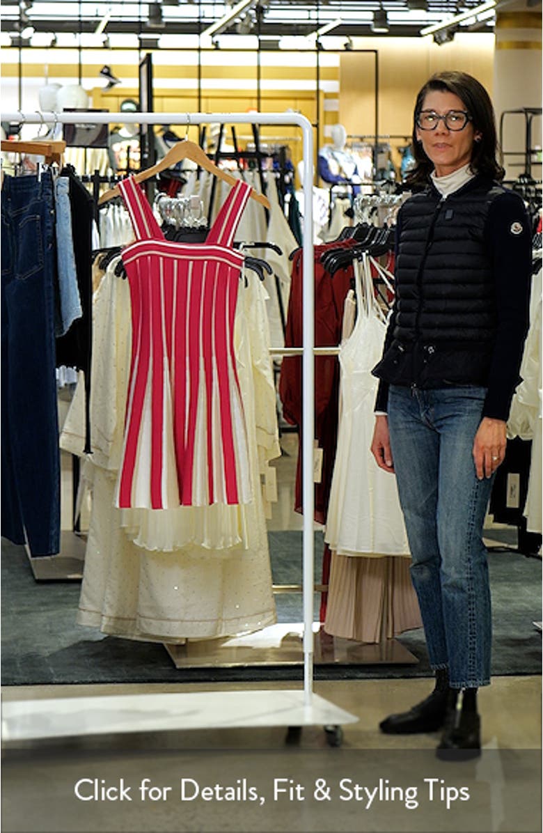 Eloise Godet Pleat Cotton Mini Sweater Dress, sales video thumbnail