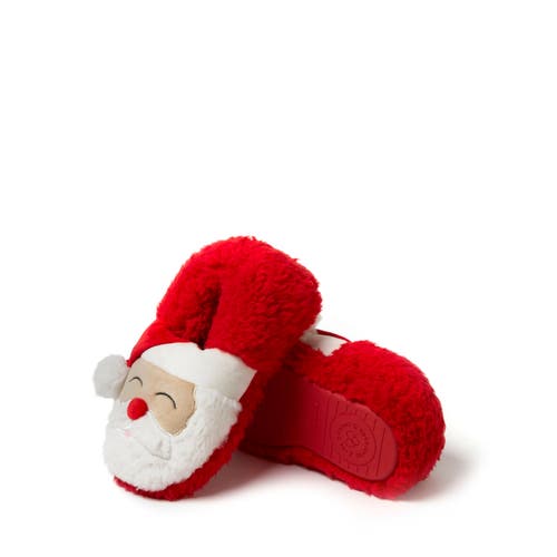 Dearfoams Kids' Emery Critter Closed Back Animal Slipper In Red