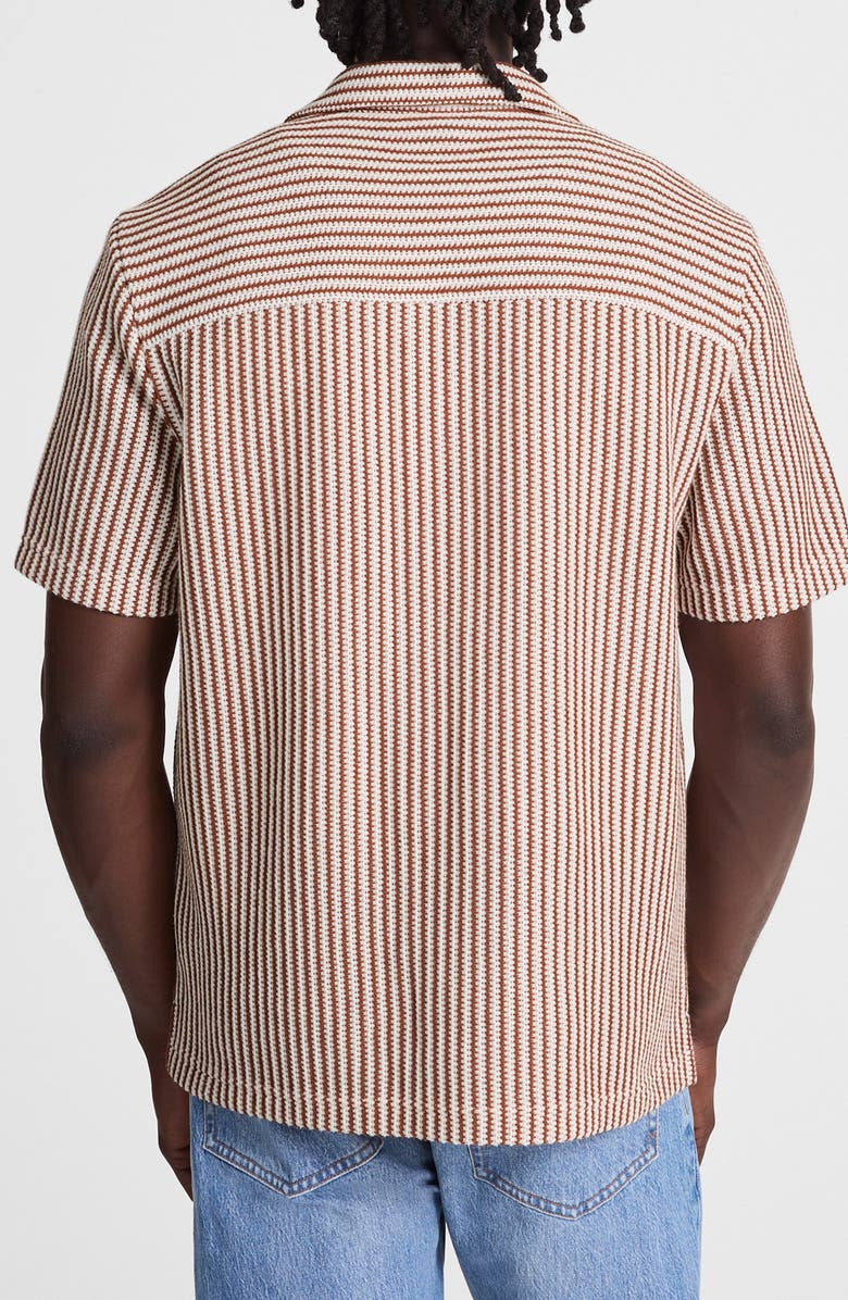 Madewell Textured Knit Camp Shirt, Alternate, color, 