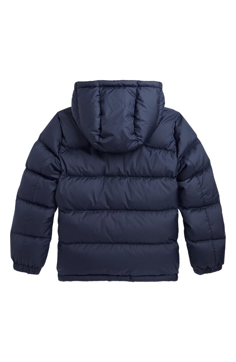Polo Ralph Lauren Kids' Water Resistant 650 Fill Power Down Puffer Jacket with Removable Hood, Alternate, color,