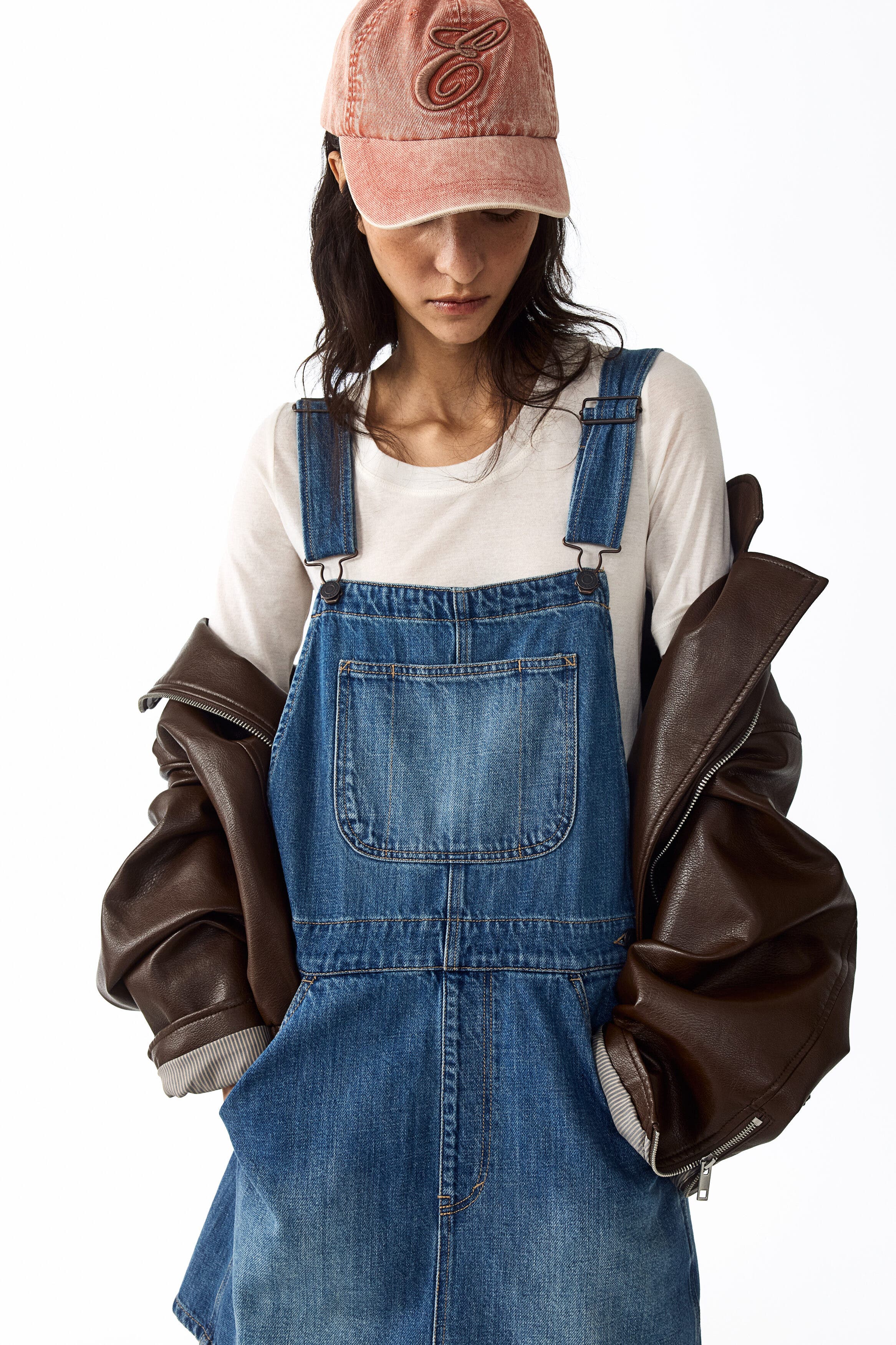 Denim Dungaree Dress - image 2