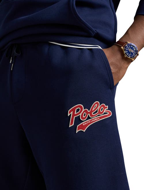 Polo Ralph Lauren Big & Tall Logo Double-knit Shorts In Cruise Navy