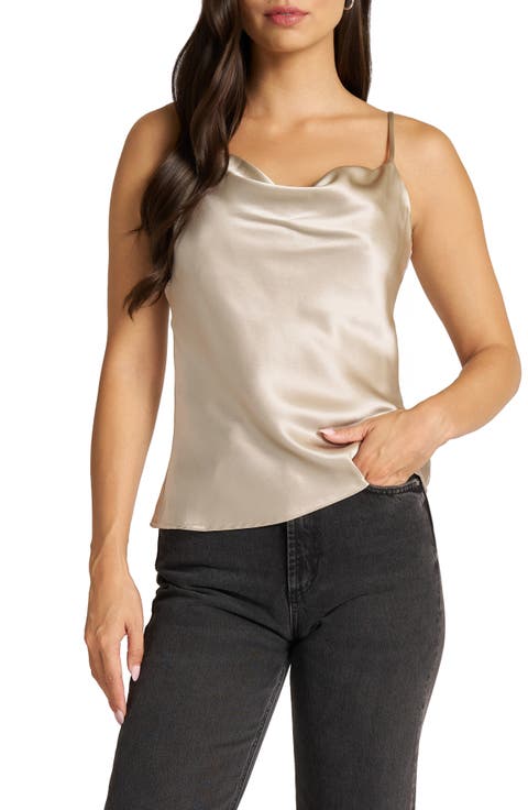 Silk Satin Cowl Neck Camisole