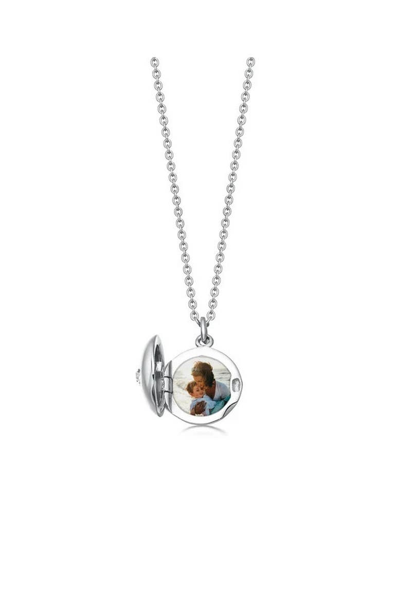 Astley Clarke Silver Biography Mini Silver Locket Necklace, Alternate, color, Silver