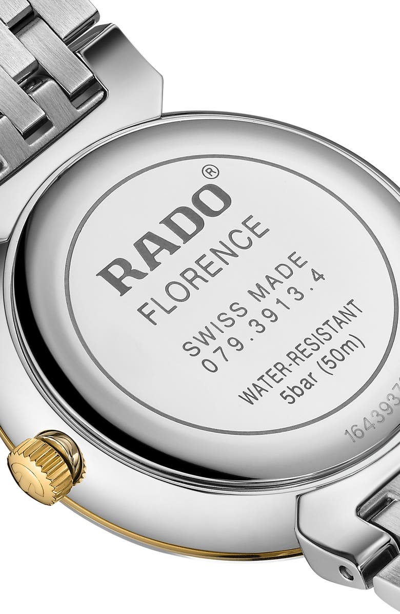 RADO Florence Diamond Bracelet Watch, 30mm, Alternate, color, Black