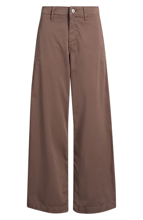 Lorimer Stretch Cotton Wide Leg Pants