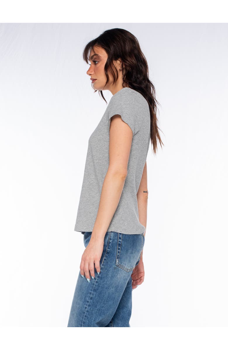 WILT Clothing Slim Deep V-Neck Rib Back Tee, Alternate, color, Black