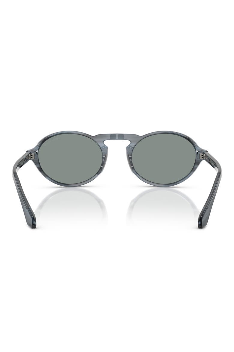 52mm Oval Sunglasses, Alternate, color, STRIPED BLUE / BLUE