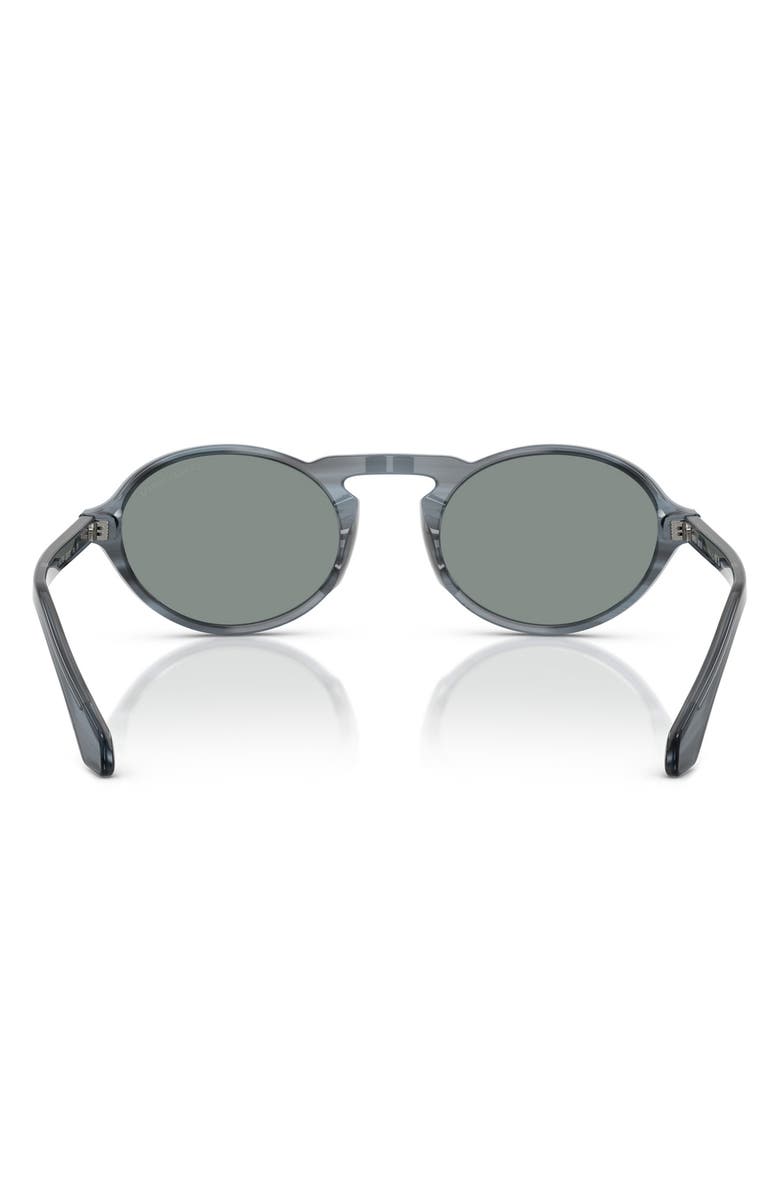 AX Armani Exchange 52mm Oval Sunglasses, Alternate, color, Striped Blue / Blue