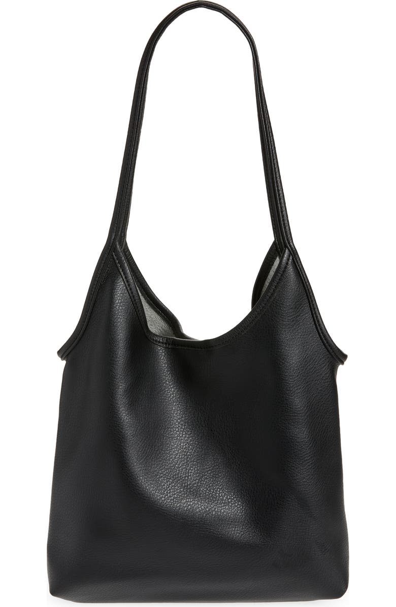 Street Level Slouchy Faux Leather Tote, Main, color,